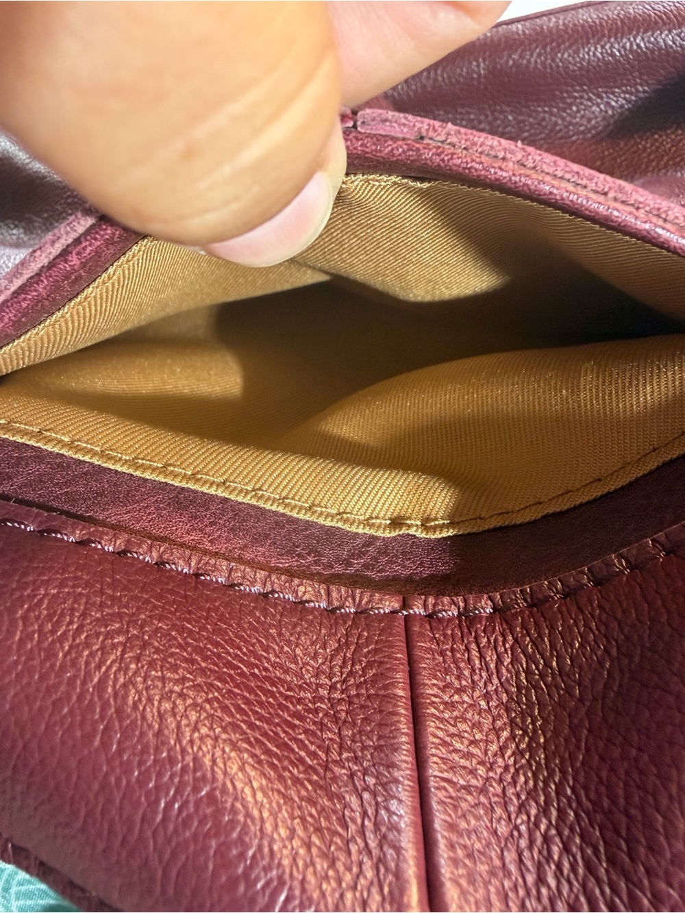 The Sak Woven Patchwork Crossbody in Red and Burgundy - Picture 9 of 9